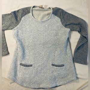 Loft Mixed Media Sweatshirt Top